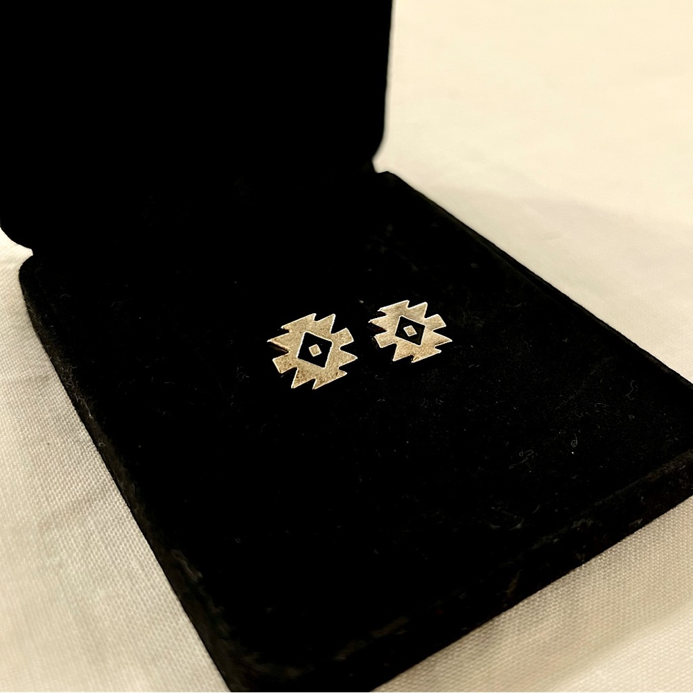 South Moon Under Silver Southwest Stud Earrings